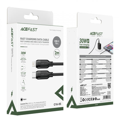 Кабель USB-C — Lightning 30 Вт PD (2 м) — Acefast C16-05