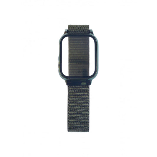 Ремінець Nylon with protective case Apple Watch 42 mm 44 mm 45 mm 49 mm — Gray