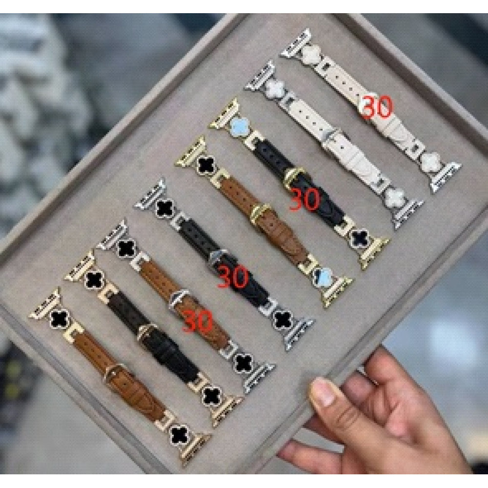 Ремінець Leaf clover Apple Watch 38 mm 40 mm 41 mm — Golden&Black