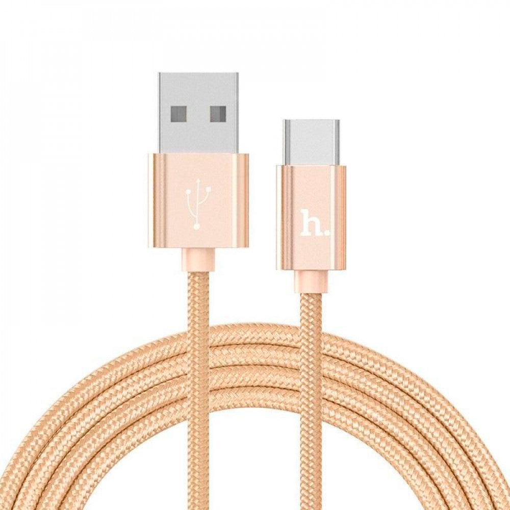 Кабель USB C 2.4A (1m) Hoco X2 Knitted