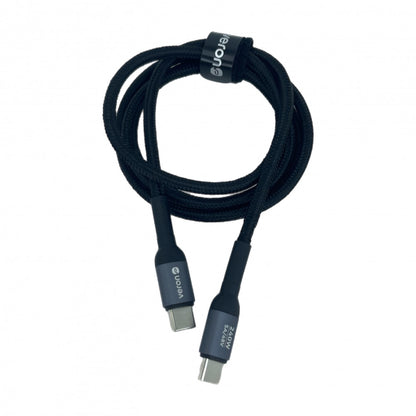 Кабель USB C to C 240W PD (1m) Veron CC14 Nylon Cable — Black