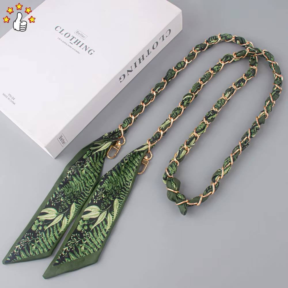 Шнурок на шею «Silk Scarf » — Dark Green