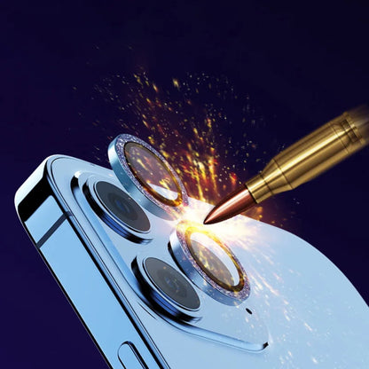 Camera Glass Diamond Crumb iPhone 15 Pro/15 Pro max — Blue