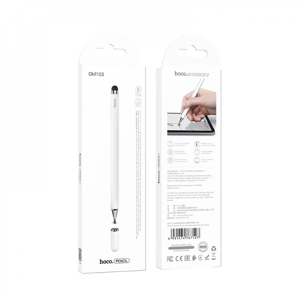 Stylus Pen — Hoco GM103 — White