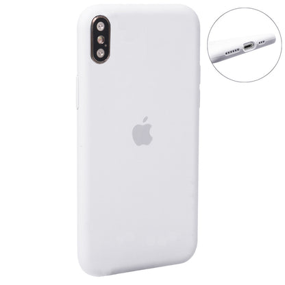 Original Silicone Case Full Size iPhone X ; XS — White (9)