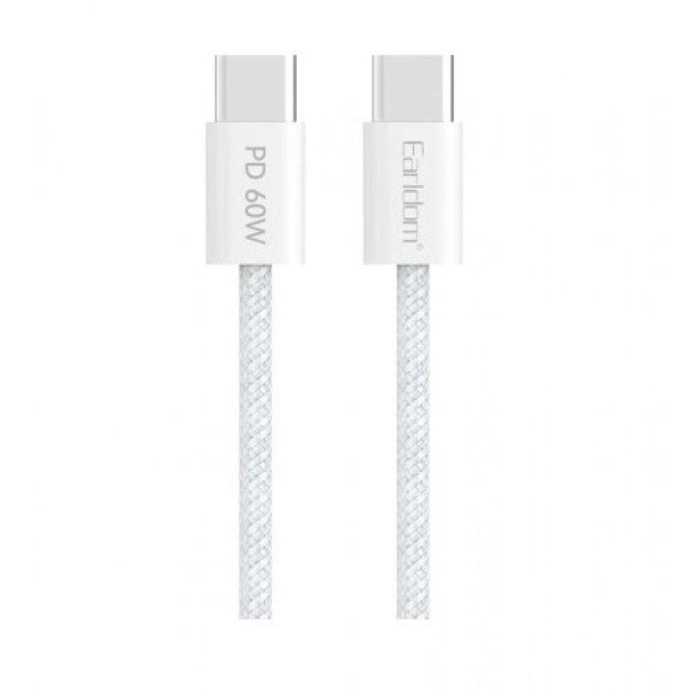 Cable USB C to C 60W (2m) Earldom EC-190C-C White