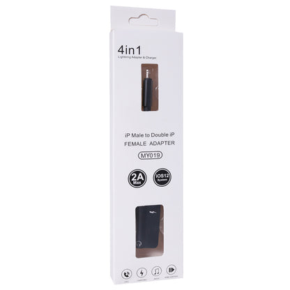 Adapter Lightning To 3.5mm & Lightning MY019 — Black