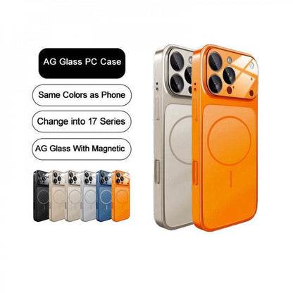 Накладка Чехлы AG Glass Case With MagSafe — iPhone 15 Pro Max — Black