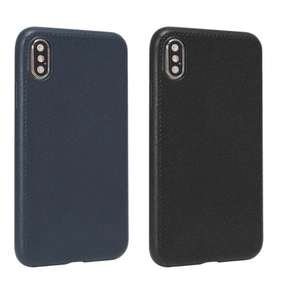 Накладка Чехлы TPU Slim Leather Case iPhone X ; Xs — Black