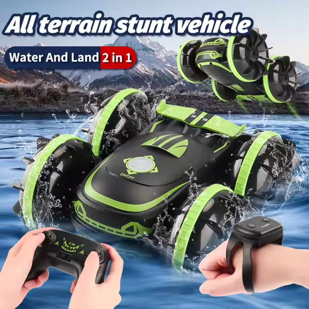 Игрушка Double sided amphibious stunt vehicle JC04 — Blue