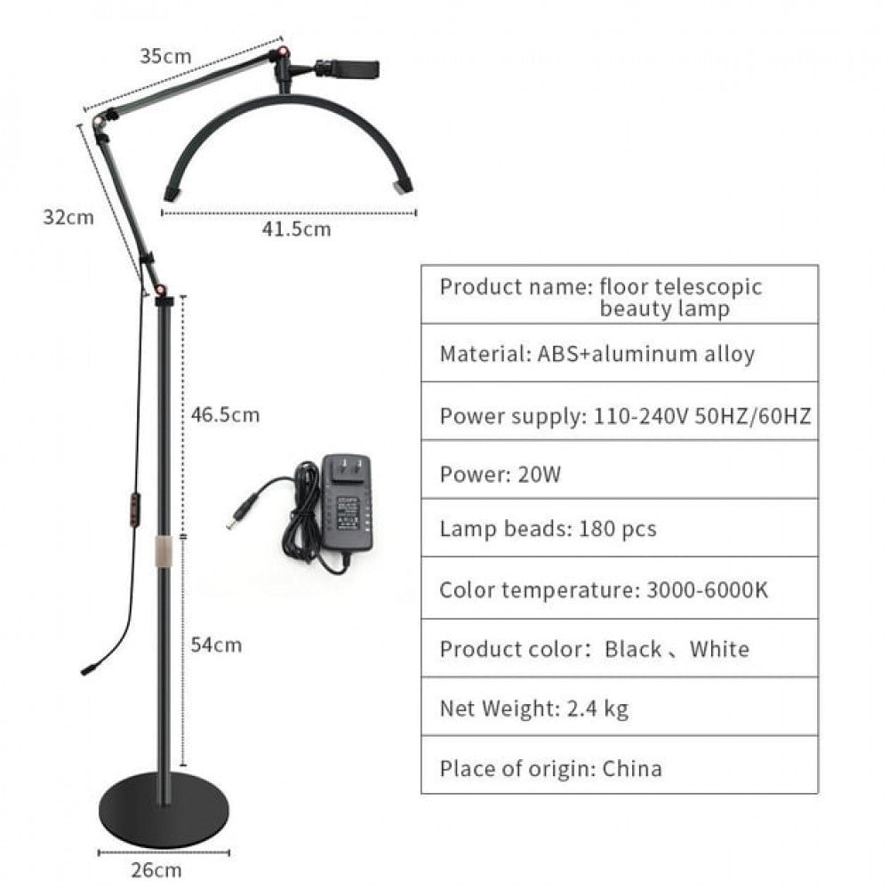 Лампа LED видео HD-M2X 20W White color 3200-5600K light:180pcs 40cm  87-132cm Alloy lamp head+metal support