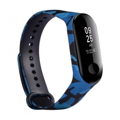 Ремінець Silicone Xiaomi Mi Band 3 ; 4 Khaki — Blue