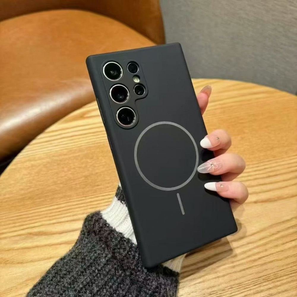 Накладка Чехлы Original Silicone Case with MagSafe — Samsung S25 Ultra — Black