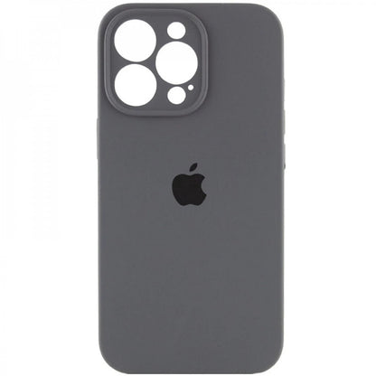 Original Silicone Case with protective camera iPhone 15 Plus — Charcoal Gray (15)