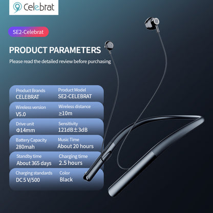 Навушники Bluetooth Celebrat SE2 — Black