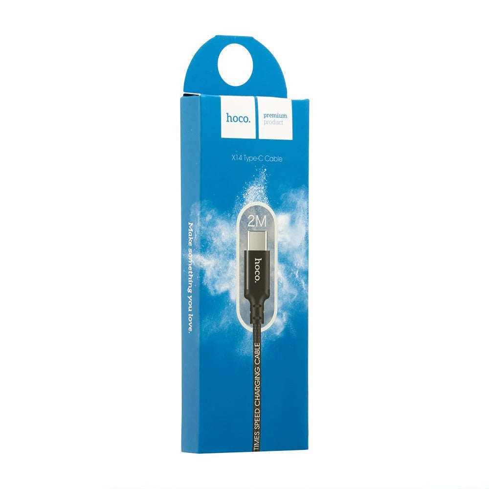 Кабель USB C 2A (1m) Hoco X14 — Black