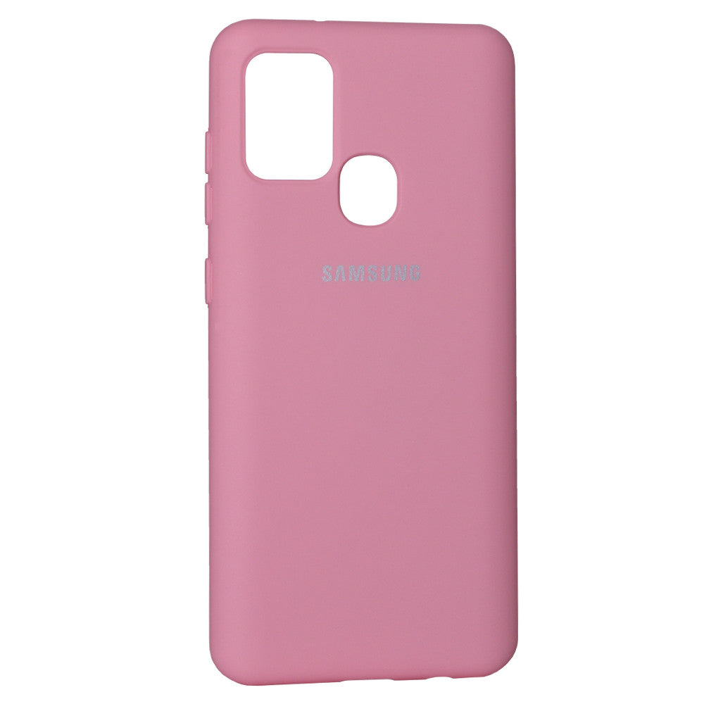 Original Silicone Cover Case Samsung A21S (A217) — Pink