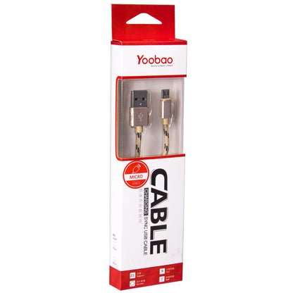 Кабель Micro 2.1A (1.5m) Yoobao YB423 — Pink