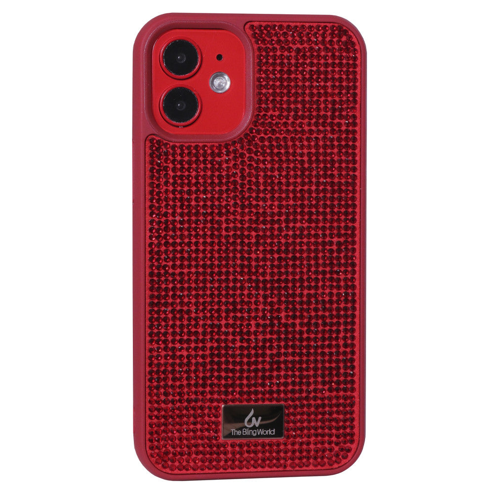 Bling World Luxury Diamond TPU Case iPhone 12 Mini 5.4" — Red