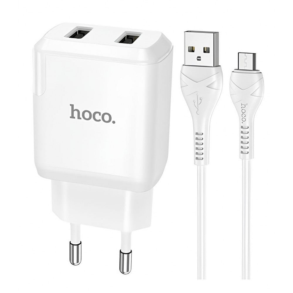 Home Charger 2.1A 2U Micro Cable (1m) Hoco N7 