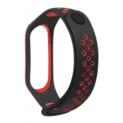 Ремінець Sport Nike Xiaomi Mi Band 3 ; 4 — Black & Red