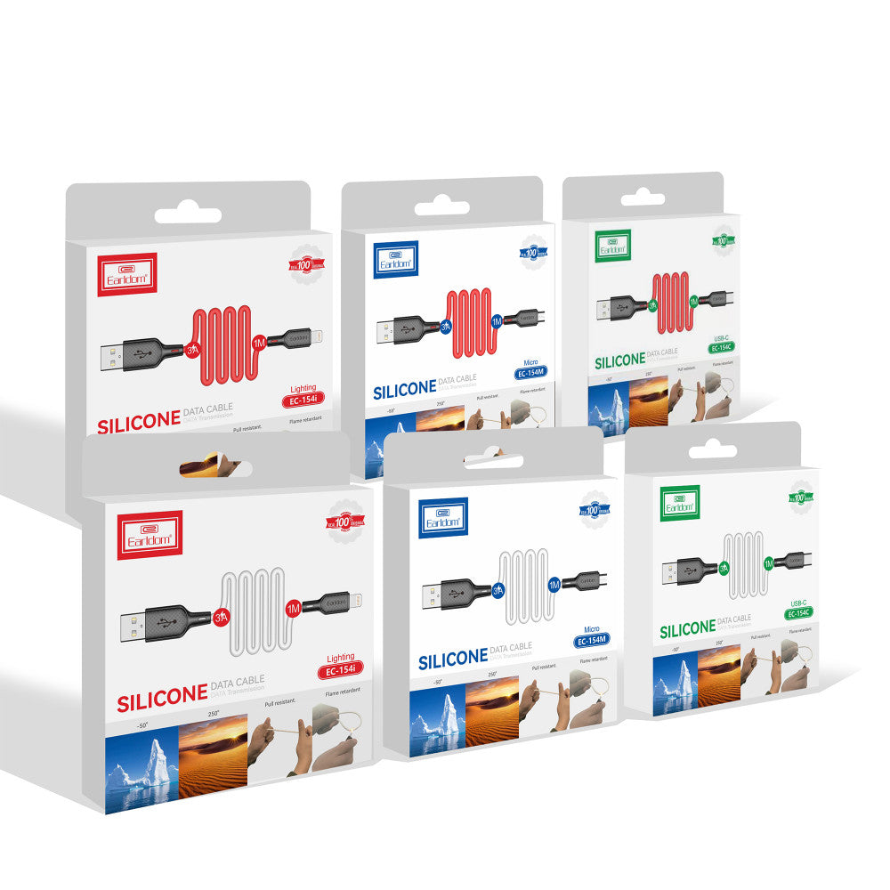 Cable USB C 2.4A (1m) — Earldom EC-154C — white