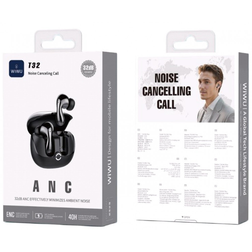 Bluetooth гарнітура TWS Wiwu T32 — Black