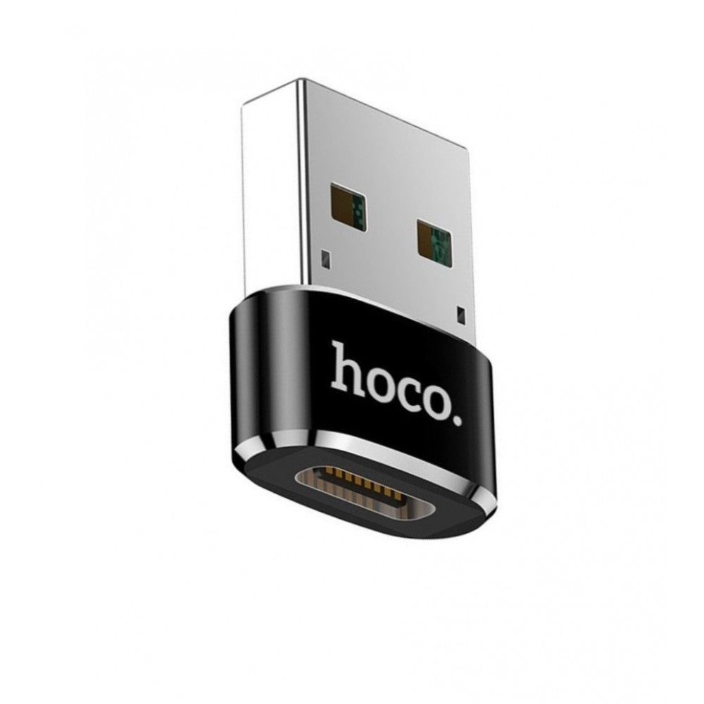 Adapter USB A To USB C Hoco UA6 Black