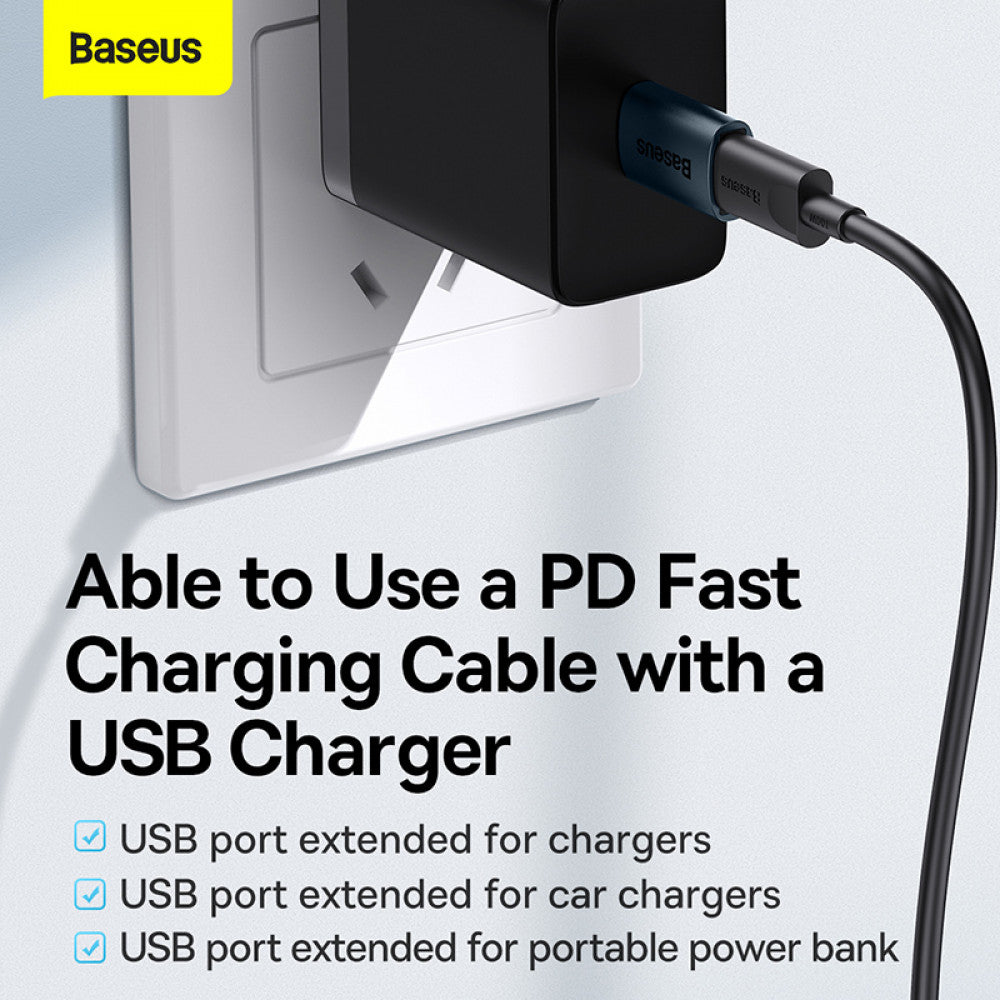 Adapter USB A To USB C — Baseus ZJJQ0001 — ZJJQ000101 Black