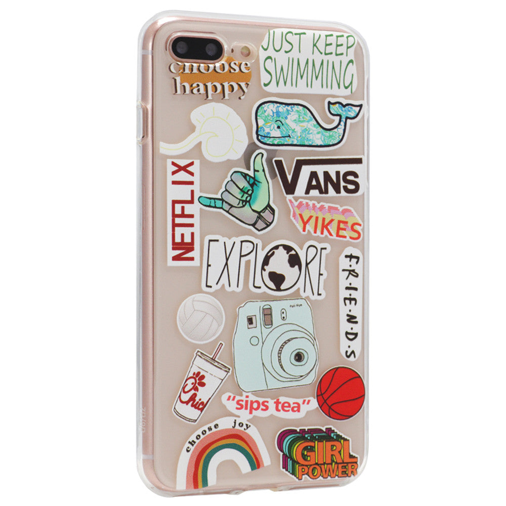 Stickers Series TPU Case — iPhone 7 Plus ; 8 Plus — Design 3