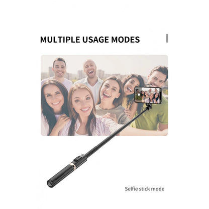 Monopod Tripod Q12 | 0.723 mm Hidden Design Reinforced Bluetooth Tripod Selfie Stick(Aluminium Alloy)