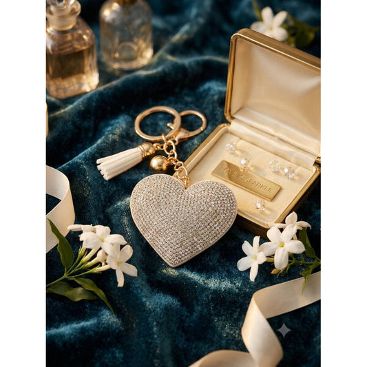 Брелок Swarovski Color Heart — White