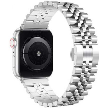 Ремінець Rolex 5 Bead Apple Watch 42 mm 44 mm 45 mm 49 mm Silver