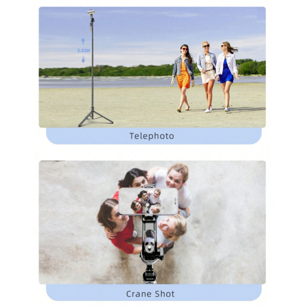 Monopod Tripod | 2.02m | — C08 | Button Bluetooth |