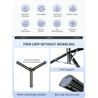 Monopod Tripod | 2.02m | — C08 | Button Bluetooth |