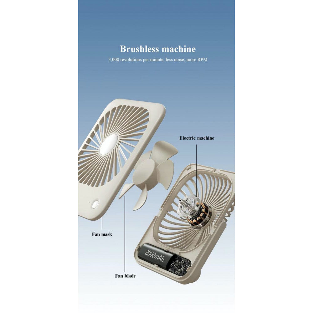 Портативный мини вентилятор L-02 -2000 mAh — Green
