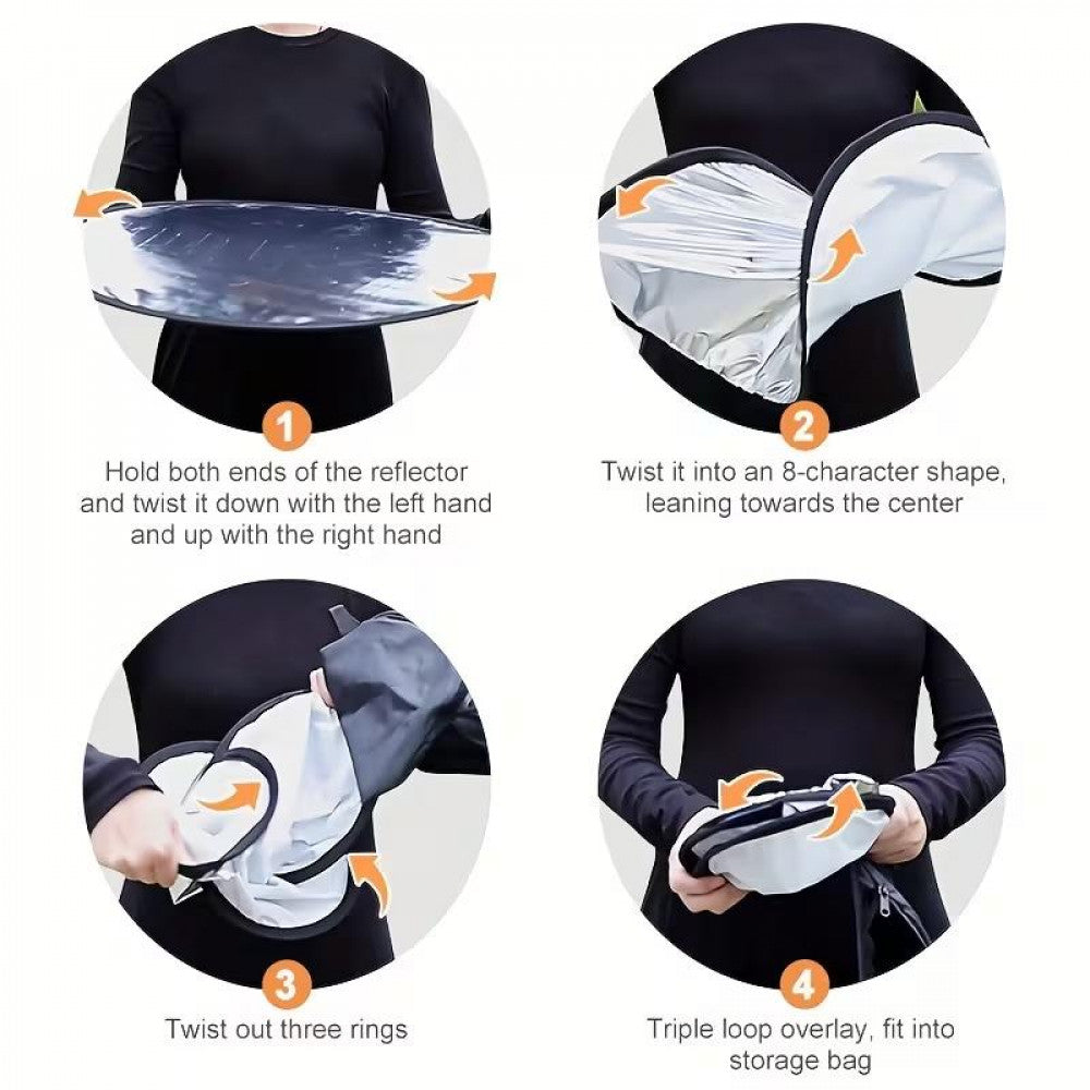 Рефлектор відбивач світла для фото відеозйомки 5в1, 80см