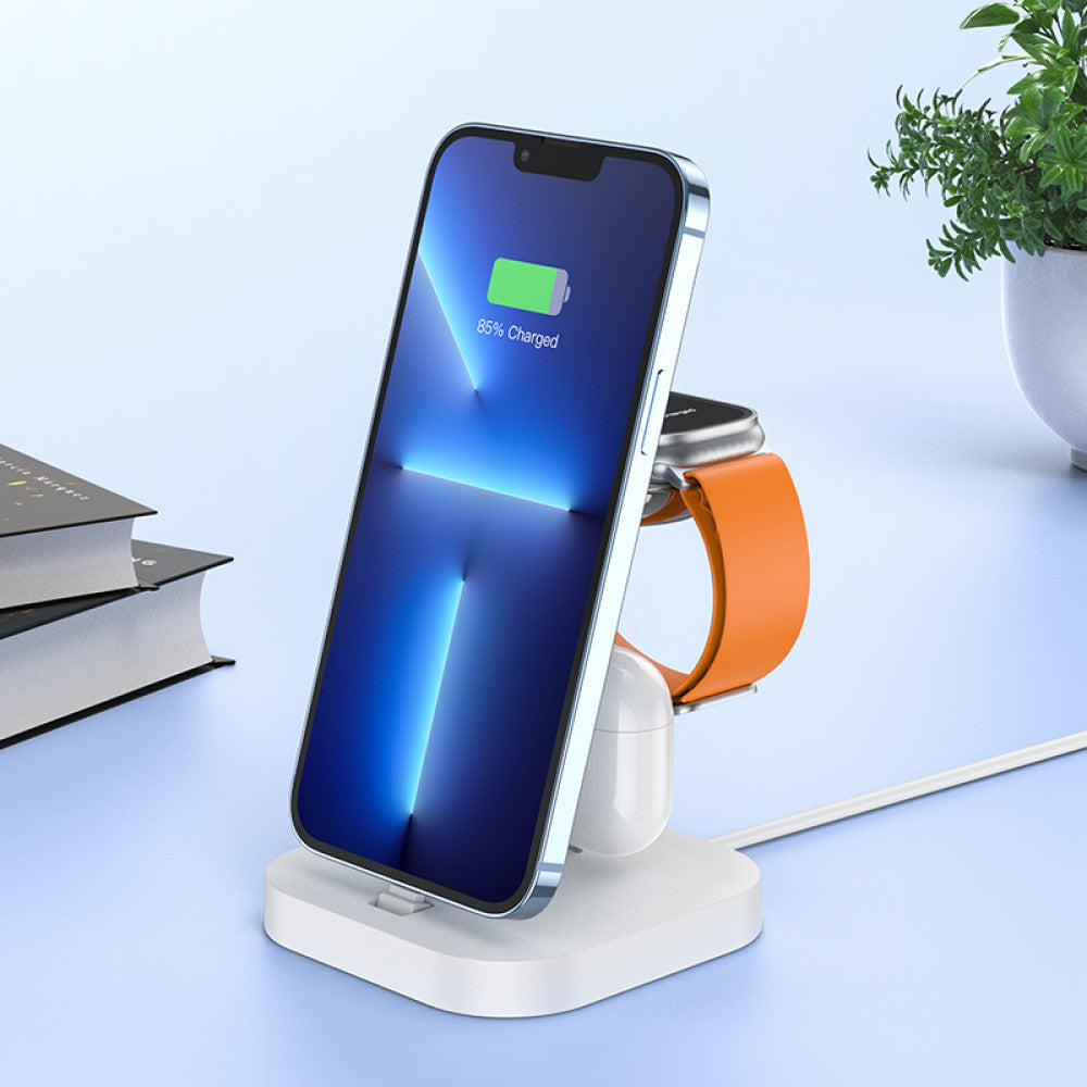 Wireless Charger 3 in 1 Hoco CW43 — black