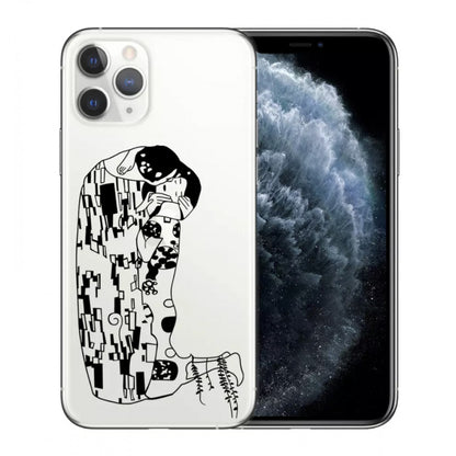 Abstract geometric art line TPU case iPhone 13 Pro Max 6.7" — Heart 1