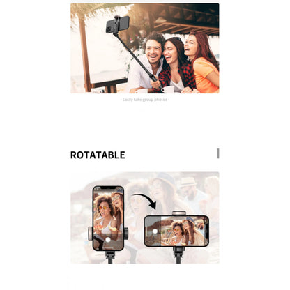 Monopod Tripod Q12 | 0.723 mm Hidden Design Reinforced Bluetooth Tripod Selfie Stick(Aluminium Alloy)