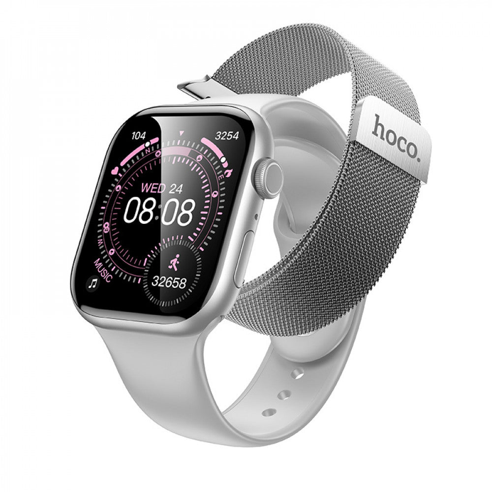 Smart Sports Watch (Call Version) Hoco Y42 — Silver
