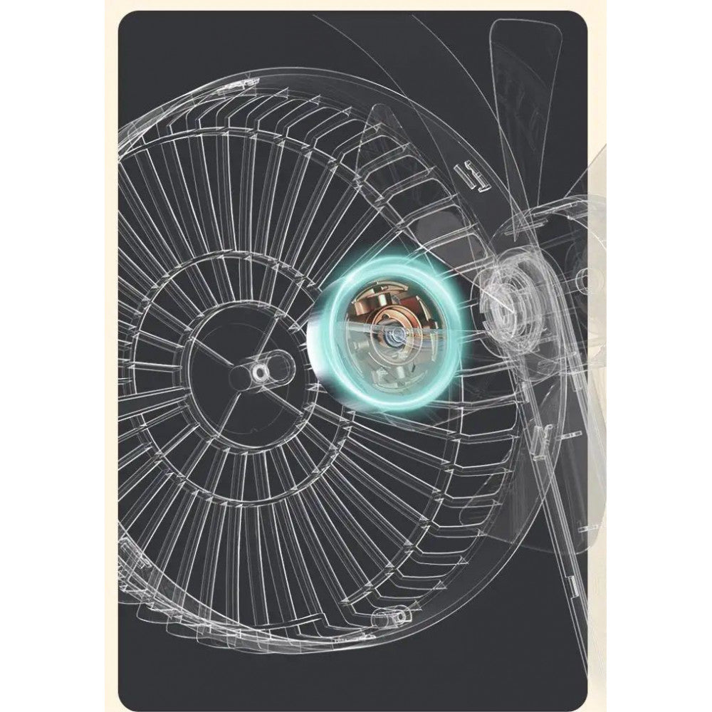 Портативный мини вентилятор WT-F62 - 10000 mAh — White