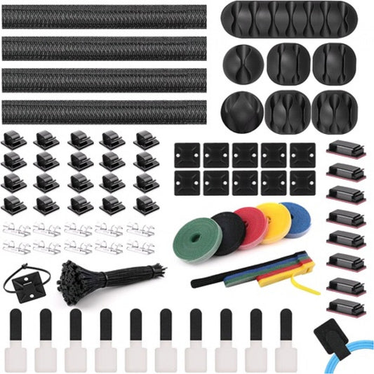 Набір для організації кабельного управління, що містить 204 шт