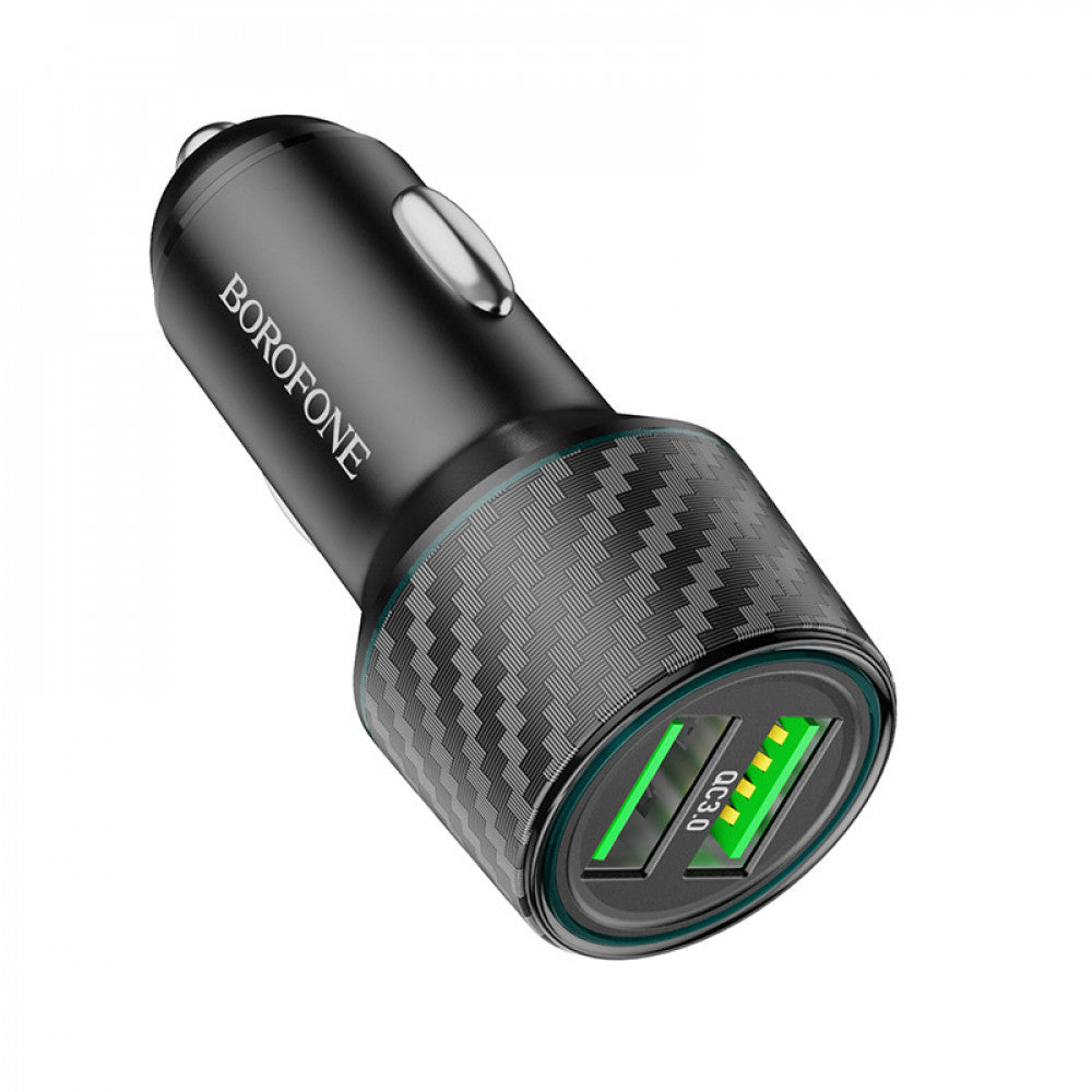 Car Charger 30W PD QC3.0 C to Lightning Cable (1m) Borofone BZ21 — Black