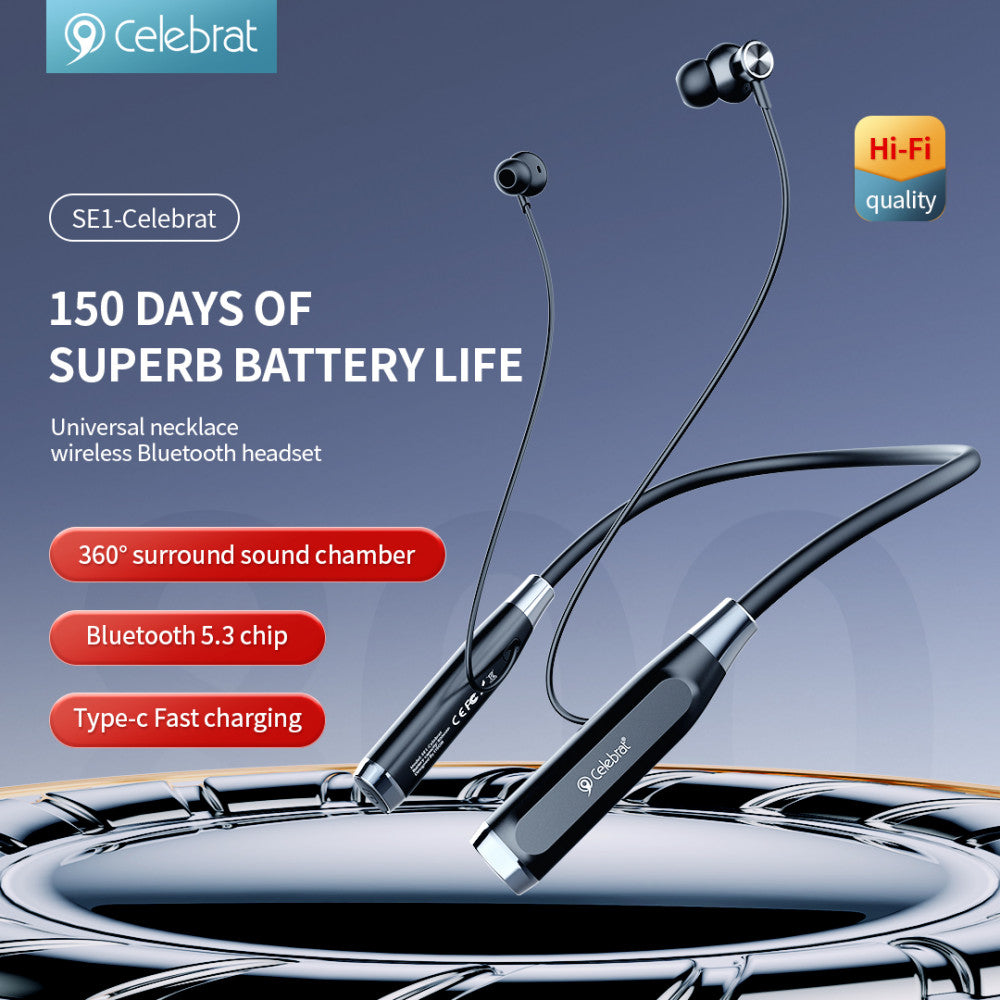 Навушники Bluetooth Celebrat SE1 — Black