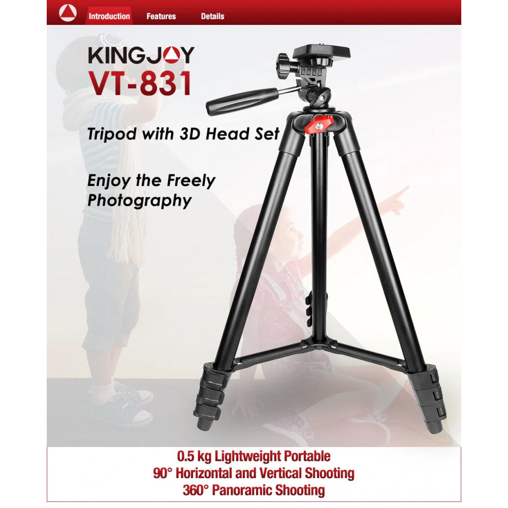 Tripod Stand 1.35m |  | TAOTRONICS VT-831 | Multifunctional |