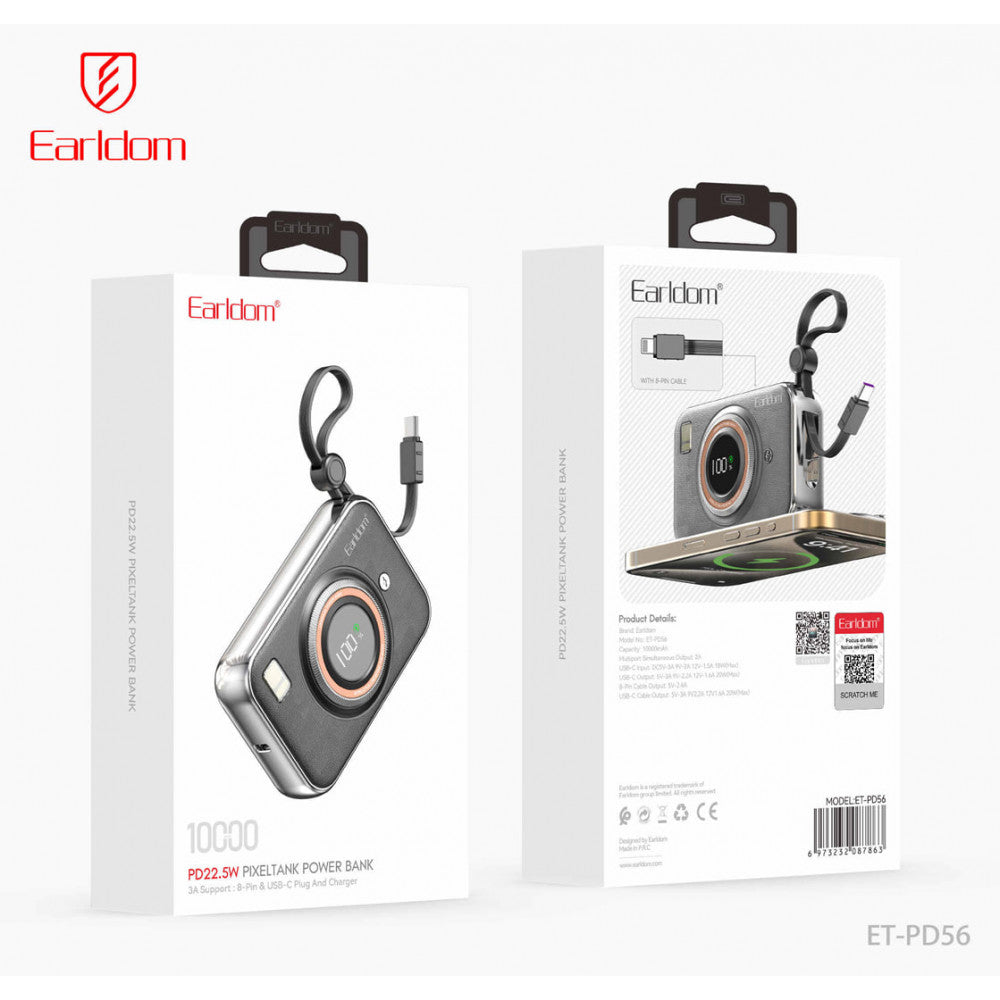 Power Bank 10000 mAh — Earldom ET-PD56  — White