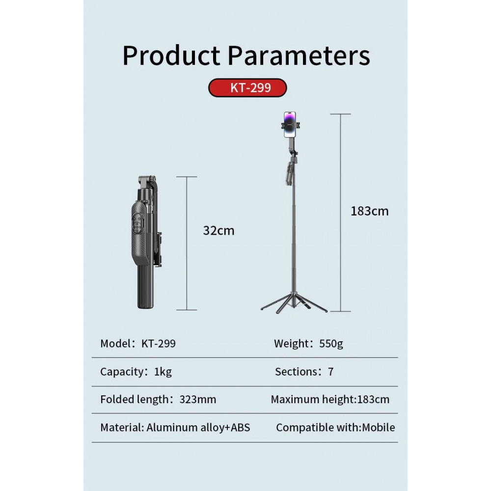 Monopod Tripod (1,8m) — Jmary KT-299
