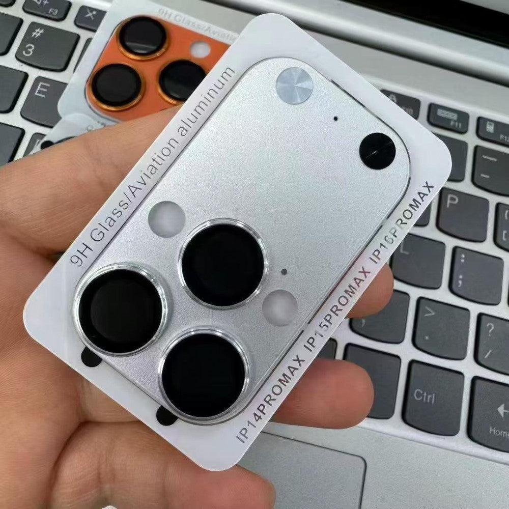Fake Camera Glass Plastic Color — iPhone 15-16 Pro Max — Silver