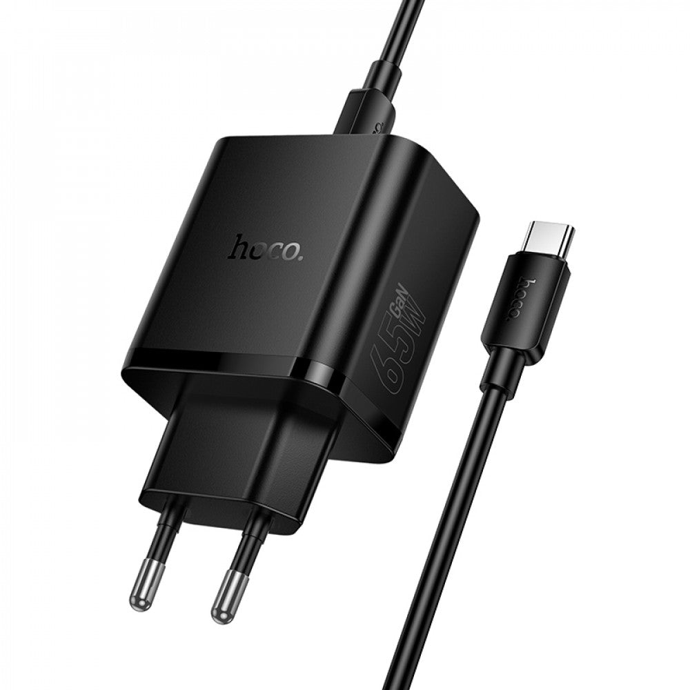 Home Charger | 65W | GaN | 2PD | 1U C to C Cable (1m) — Hoco N75